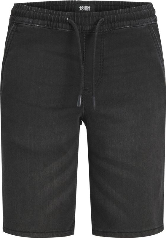 JACK&JONES JUNIOR JJIRICK JJLANE SHORTS - Black Denim - 5 Zakken