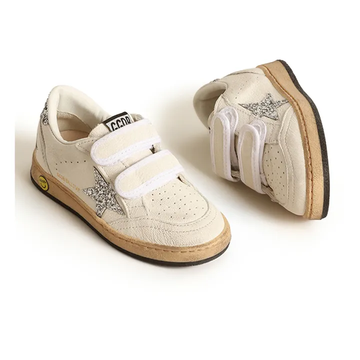 Golden Goose Baskets Scratchs Ballstar Paillettes | Argenté