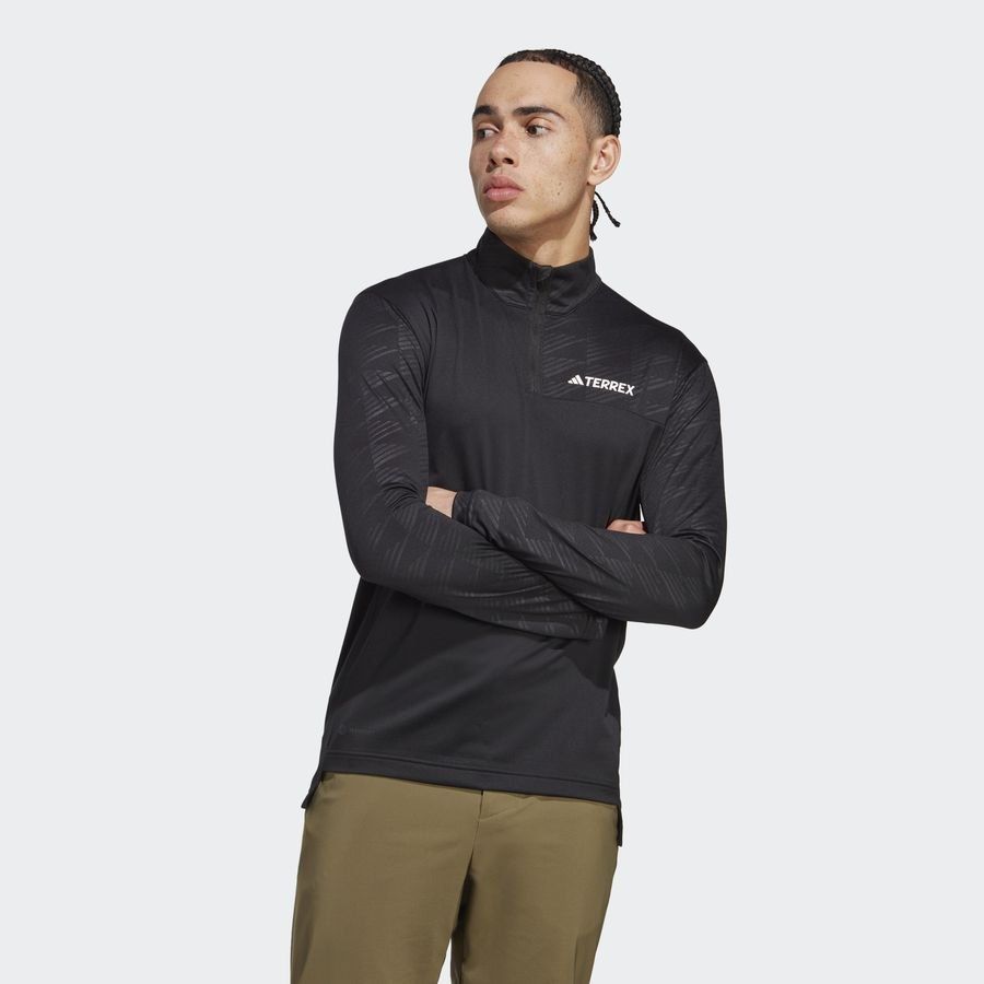 Adidas T-shirt manches longues à demi-zip Terrex Multi