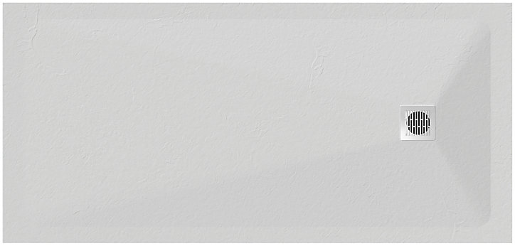 Receveur de douche 90 x 160 cm, résine, blanc, GoodHome Douro