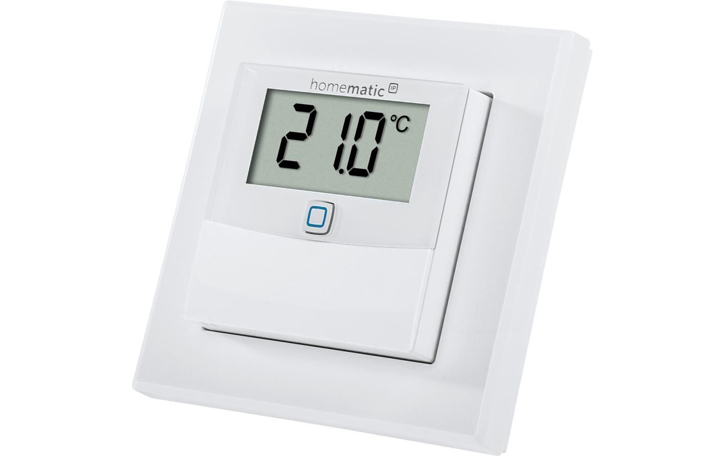 Smart Home Wired Temperatur- und LuftfeuchtigkeitssensorZur Regelung und Messung der Raumtemperatur sowie Ermittlung der Luftfeuchtigkeit, mit Display – HmIPW-STHD