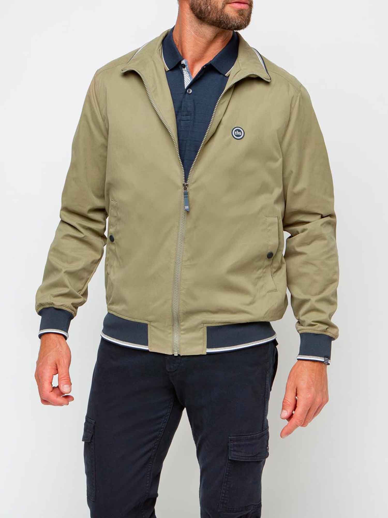 Blouson Homme Zippé Avec Poches Lichen