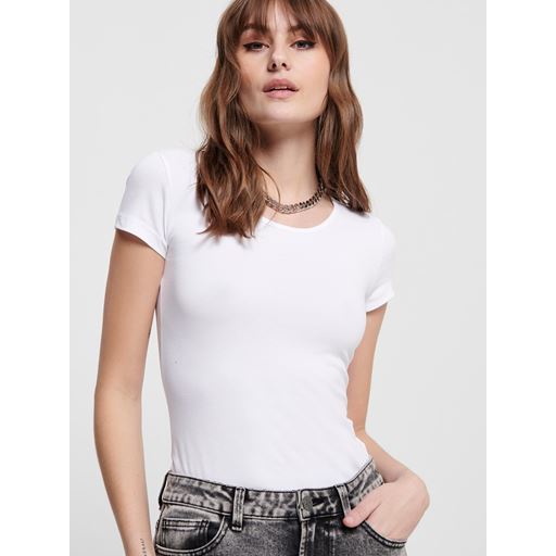 ONLY Live Love T-shirt, White, L