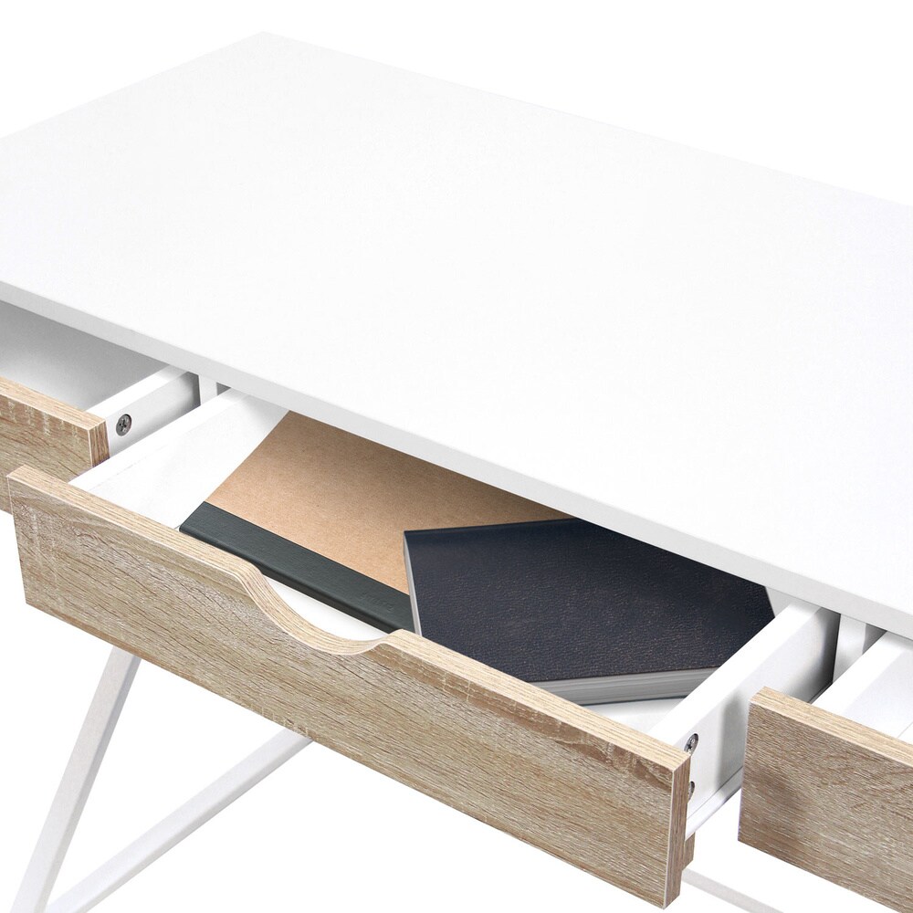 Schreibtisch EASY FLOW III Melaminharzbeschichtete Spanplatte, Gestell pulverbeschichteter Stahl hjh OFFICE