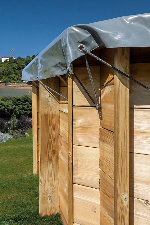 Bâche d'hivernage Sunbay pour piscine Kariba 6,37 x 4,12 m