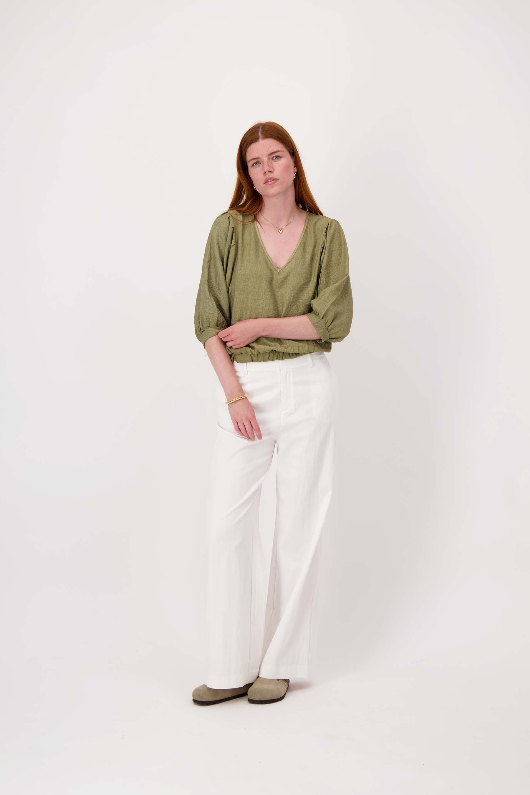 vleermuis blouse linnenlook