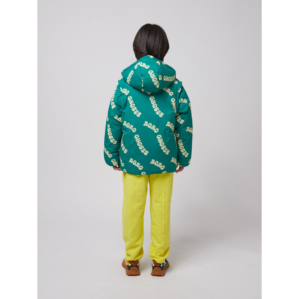 Køb Bobo Choses Green Wavy Bobo Choses All Over Lys Vatteret Anorak