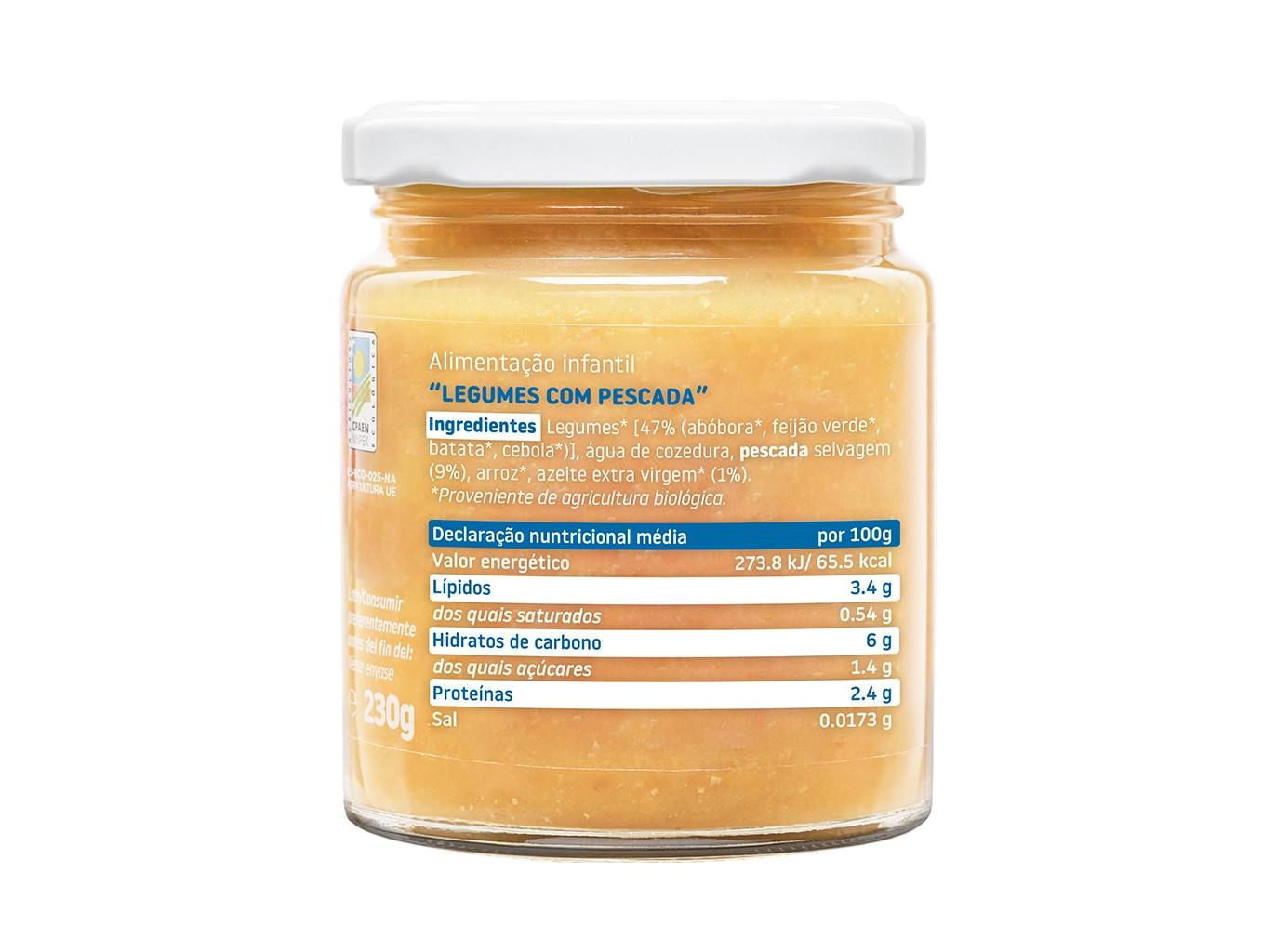 REFEIÇÕES SMILEAT BIO PESCADA LEGUMES 230GR