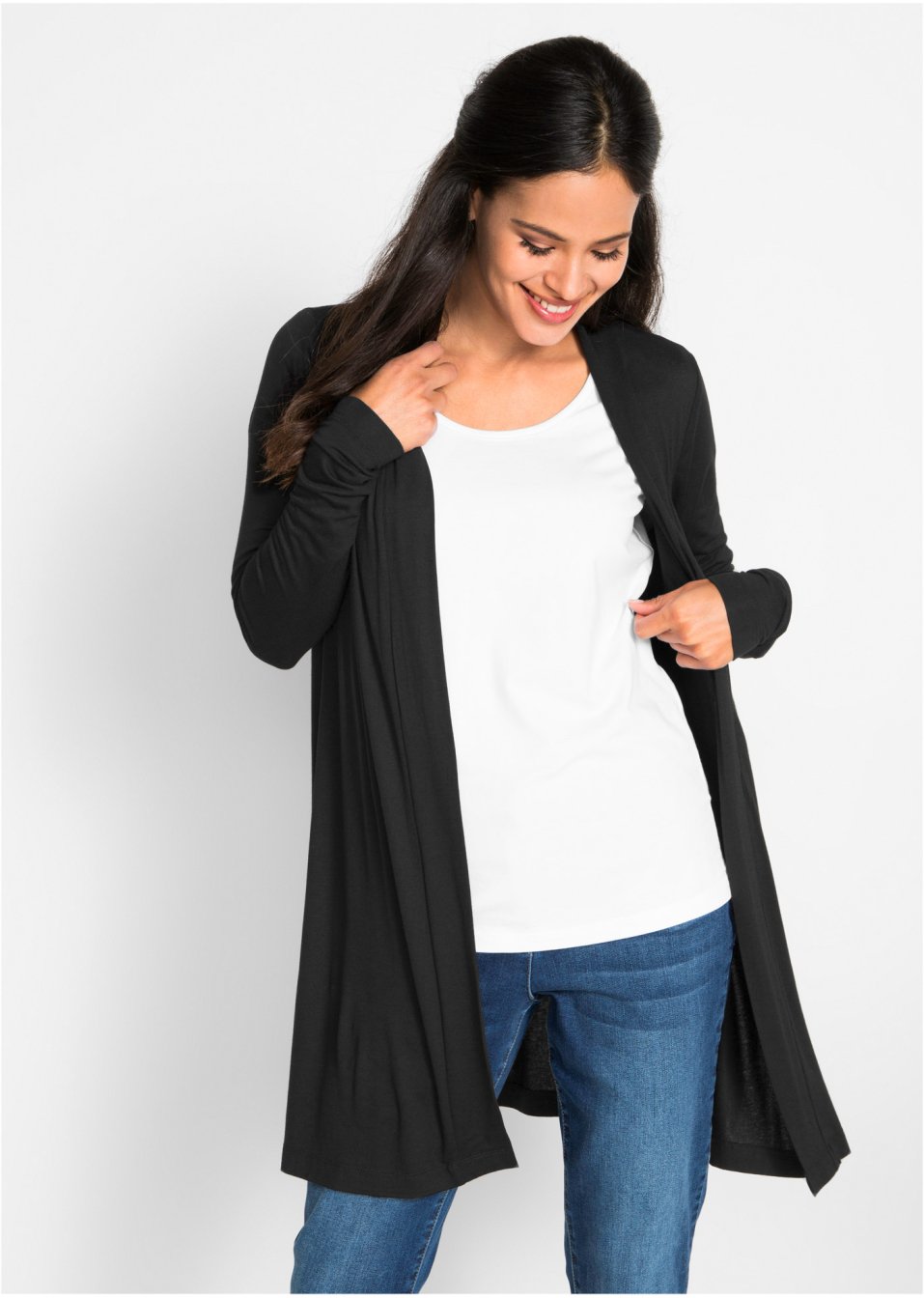 Gilet long fluide