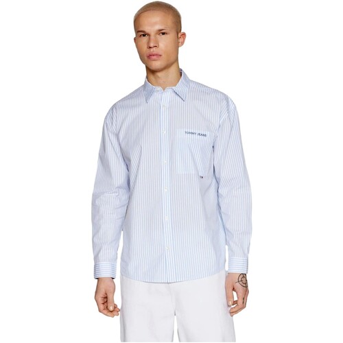 Tommy Jeans - CAMISA CLASICA RAYAS HOMBRE DM0DM18956 Azul