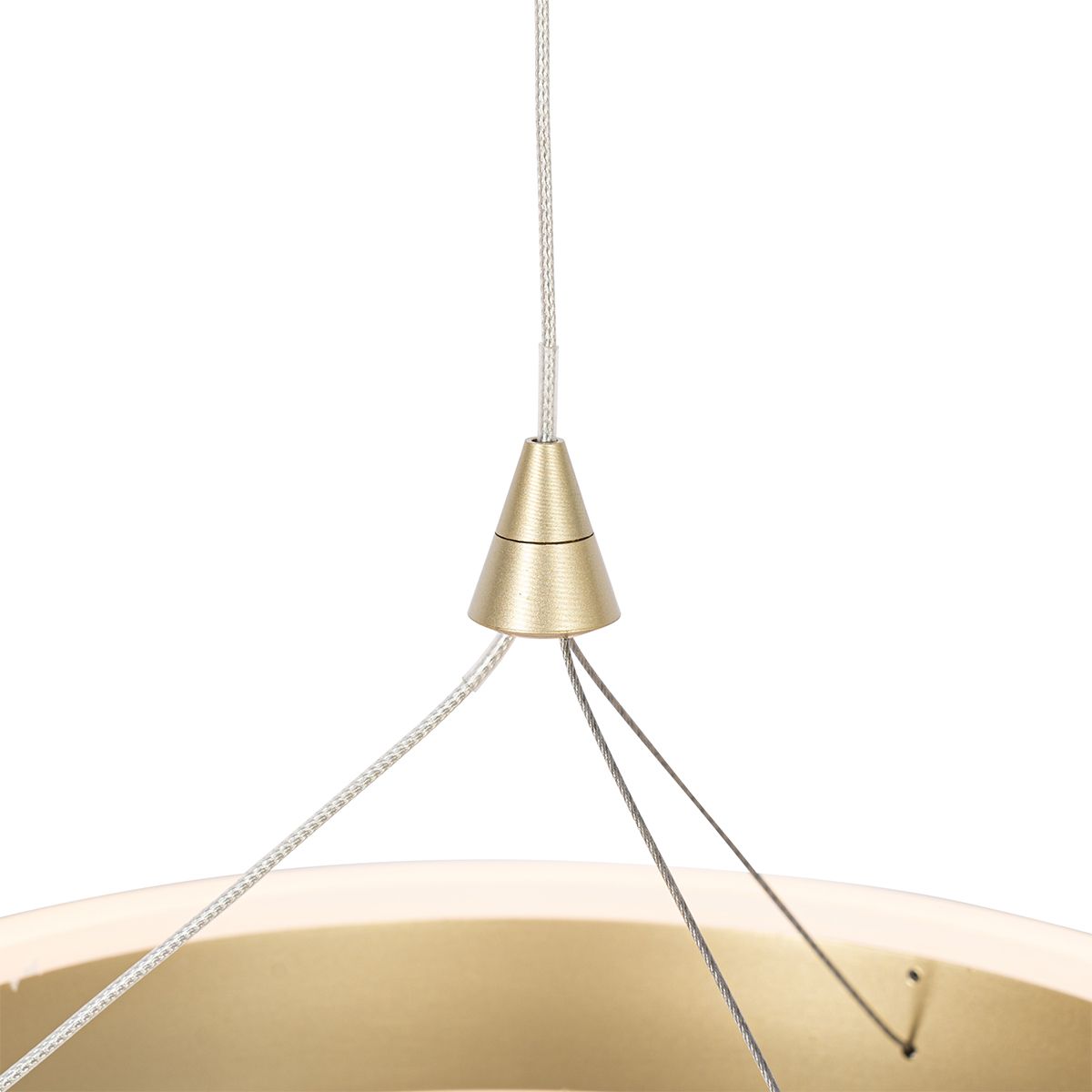 Hanglamp messing langwerpig incl. LED 3-staps dimbaar 3-lichts - Lyani