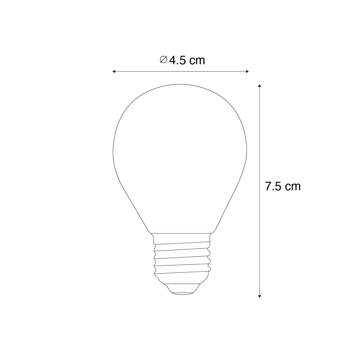 E27 dimbare LED lamp filament G45 helder 4W 470 lm 2700K