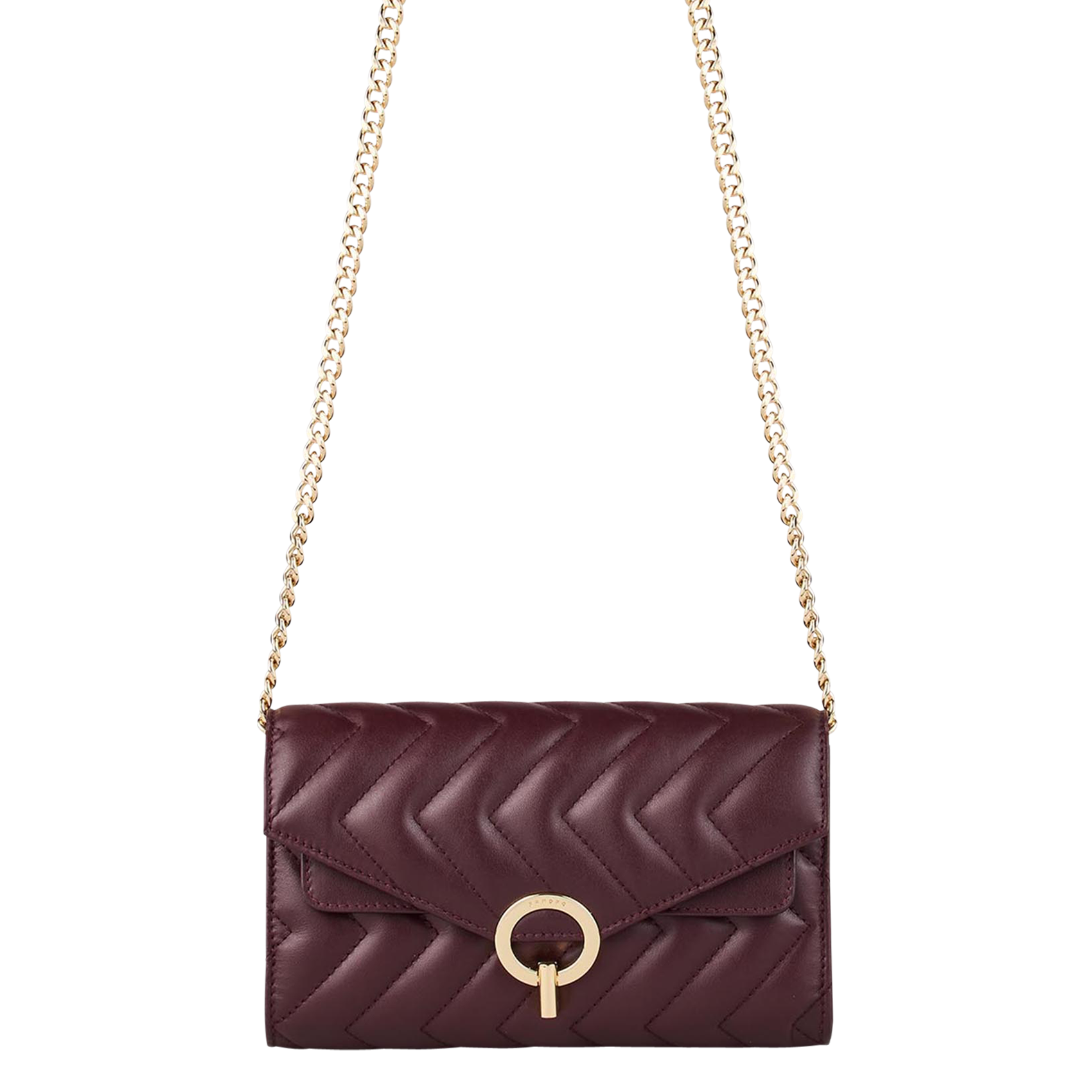 Pochette en cuir matelassée | Rouge