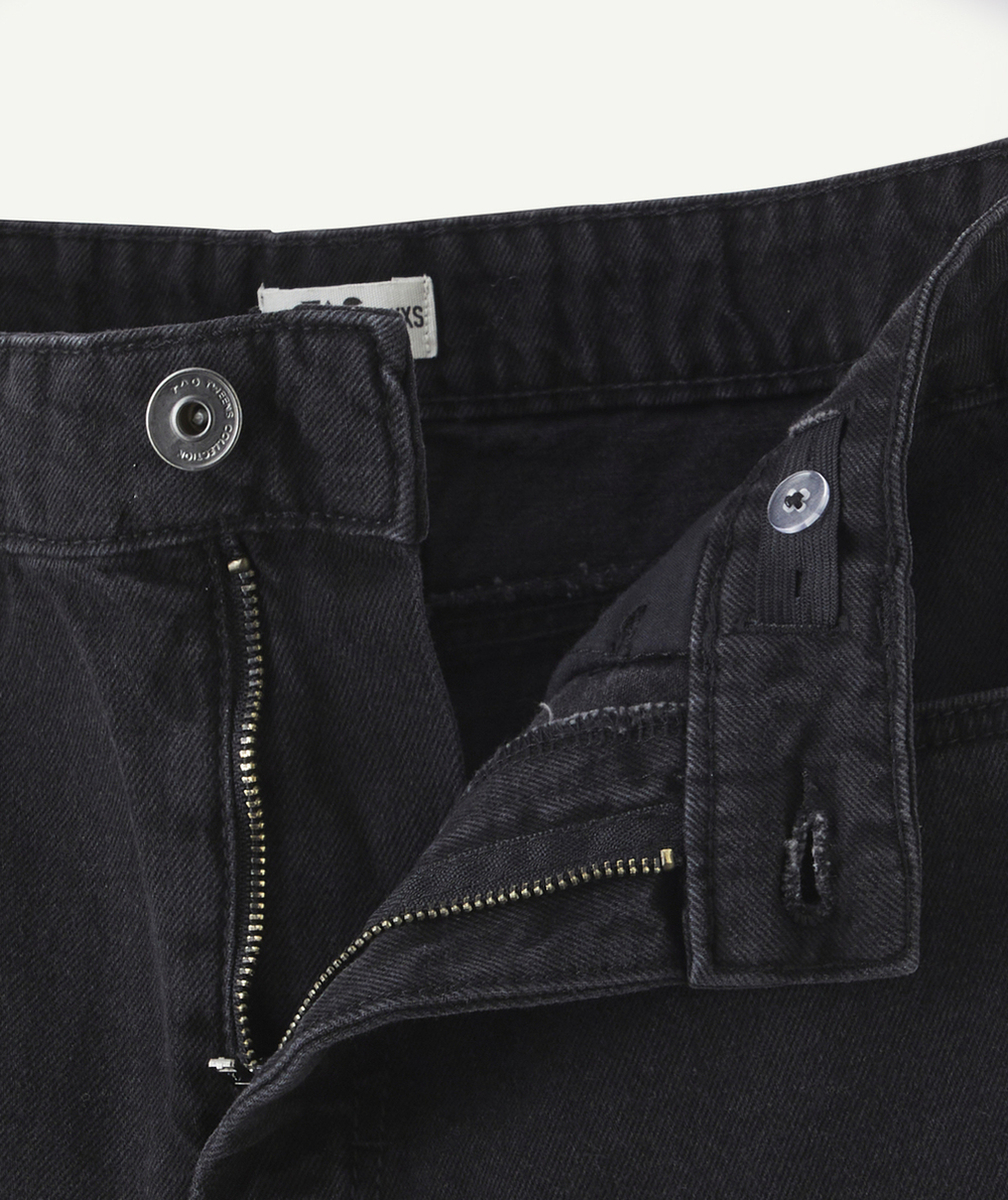 bermuda regular garçon denim low impact noir
