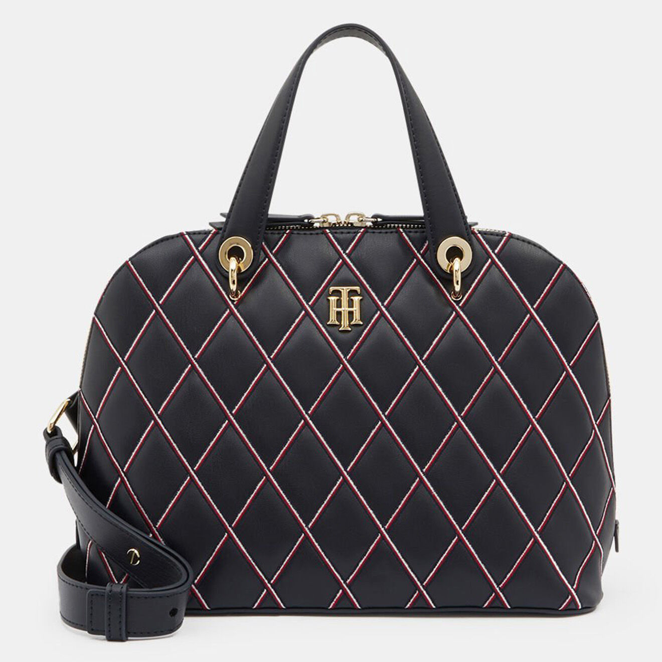 Tommy Hilfiger Sac à main matelassé Element  marine - 27,5x21x11,5 cm