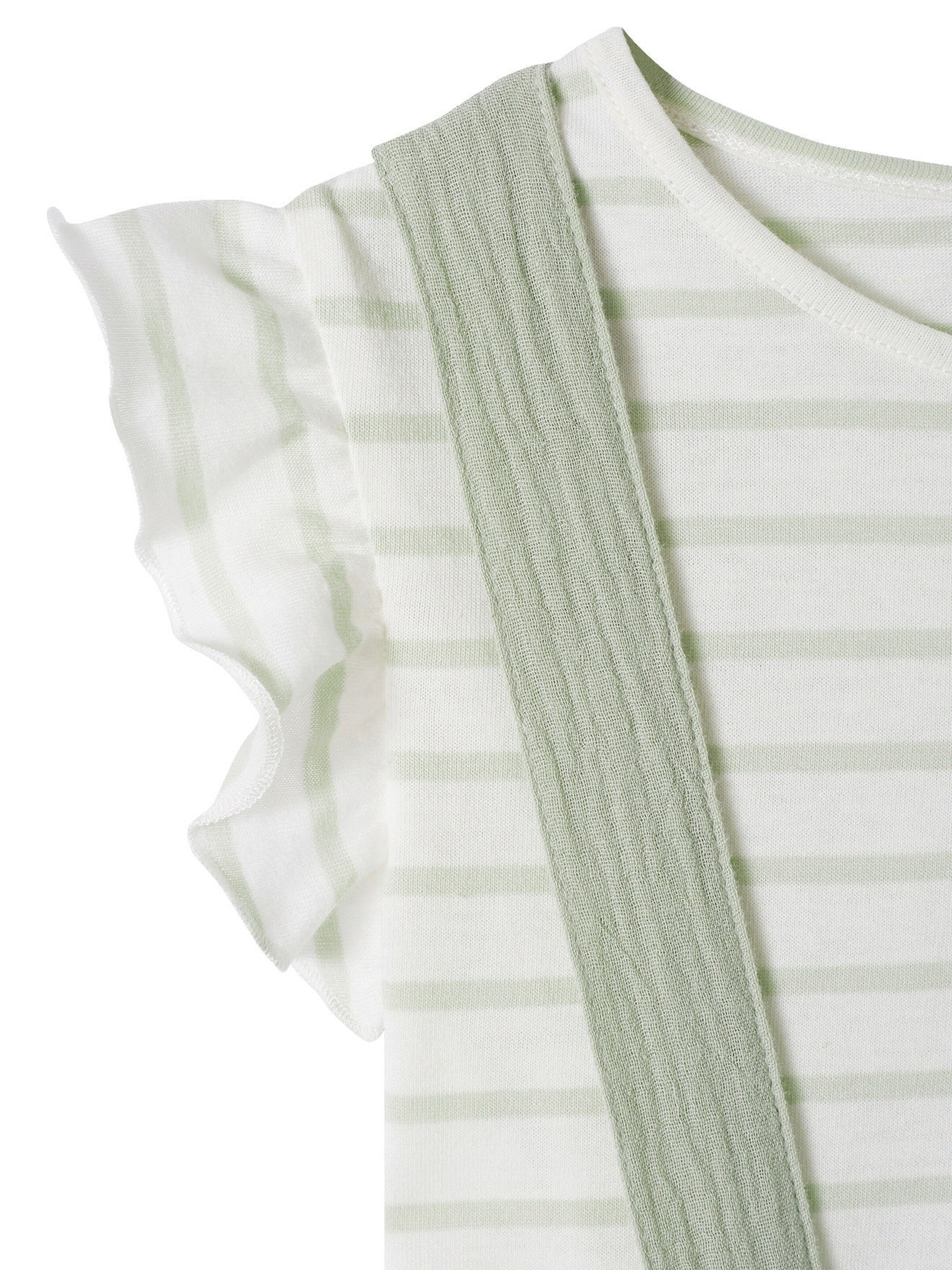 Vertbaudet Mädchen-Set: T-Shirt + Rock salbeigrün