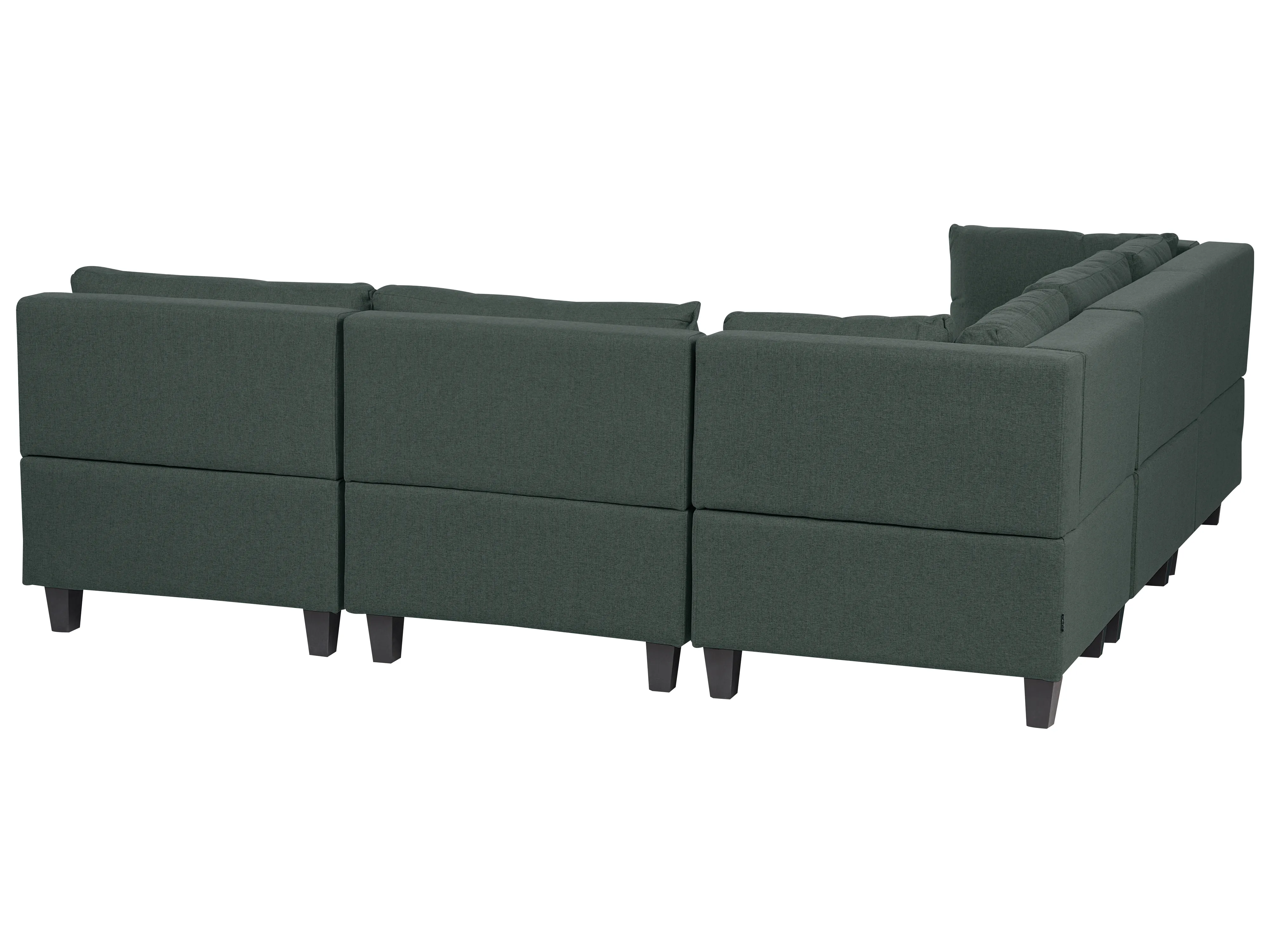 Modulaire hoekbank 5-zits UNSTAD Stof Donkergroen rechtszijdig