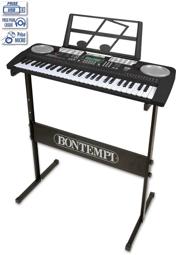 CLAVIER NUMERIQUE 54 TOUCHES  AVEC  PIEDS EN METAL ET ADAPTATEUR PORT USB