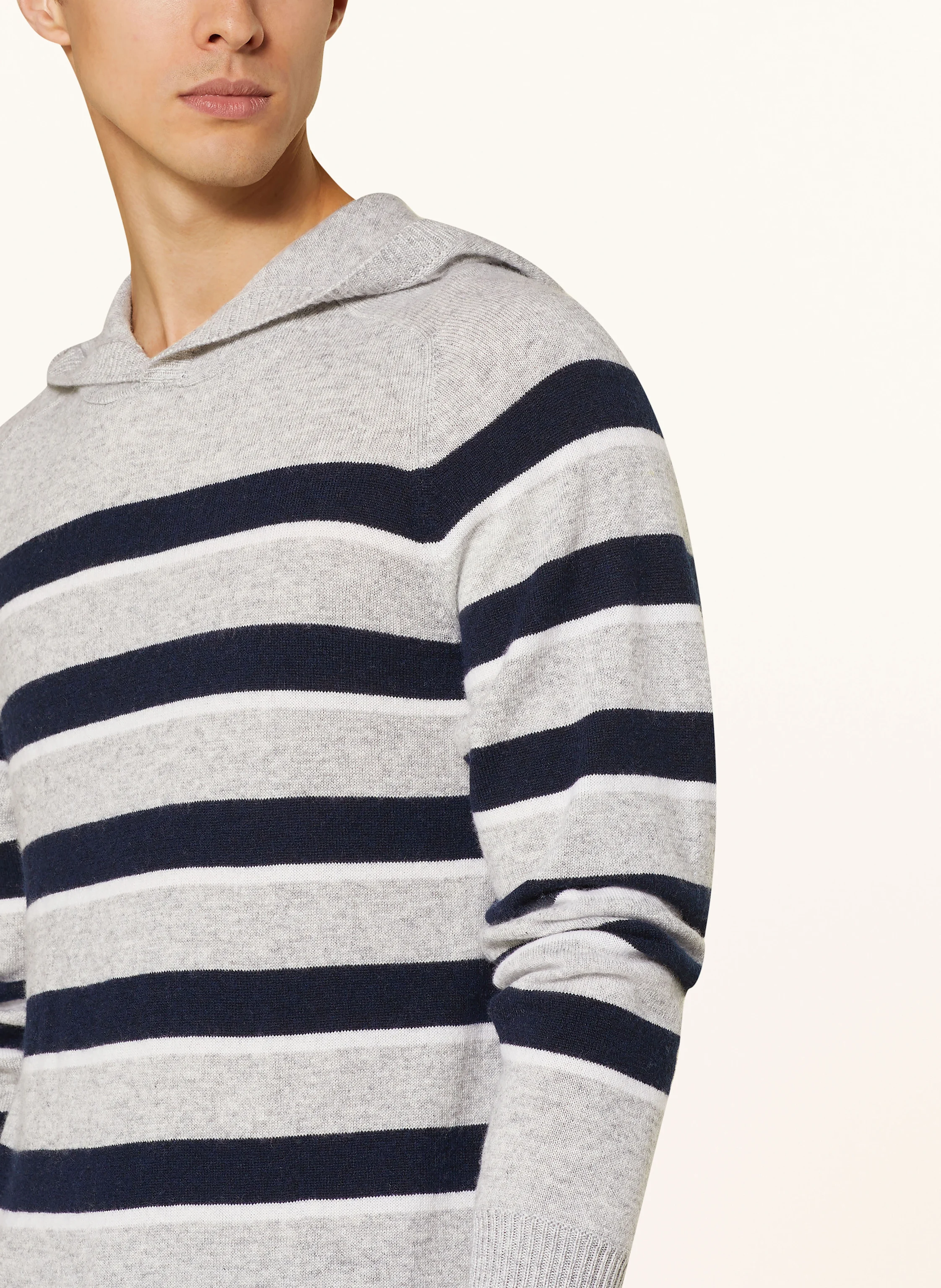 FTC CASHMERE Strick-Hoodie mit Cashmere