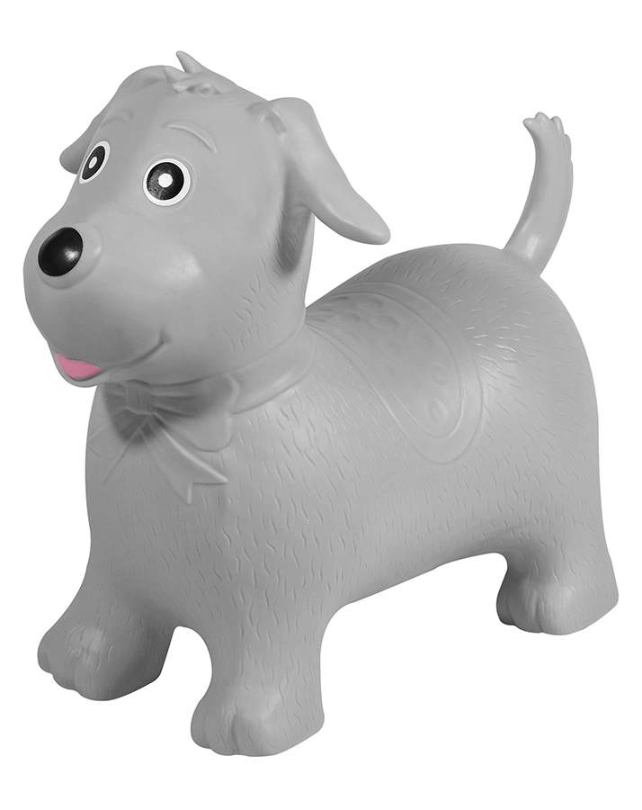 Hüpftier HUND in grau