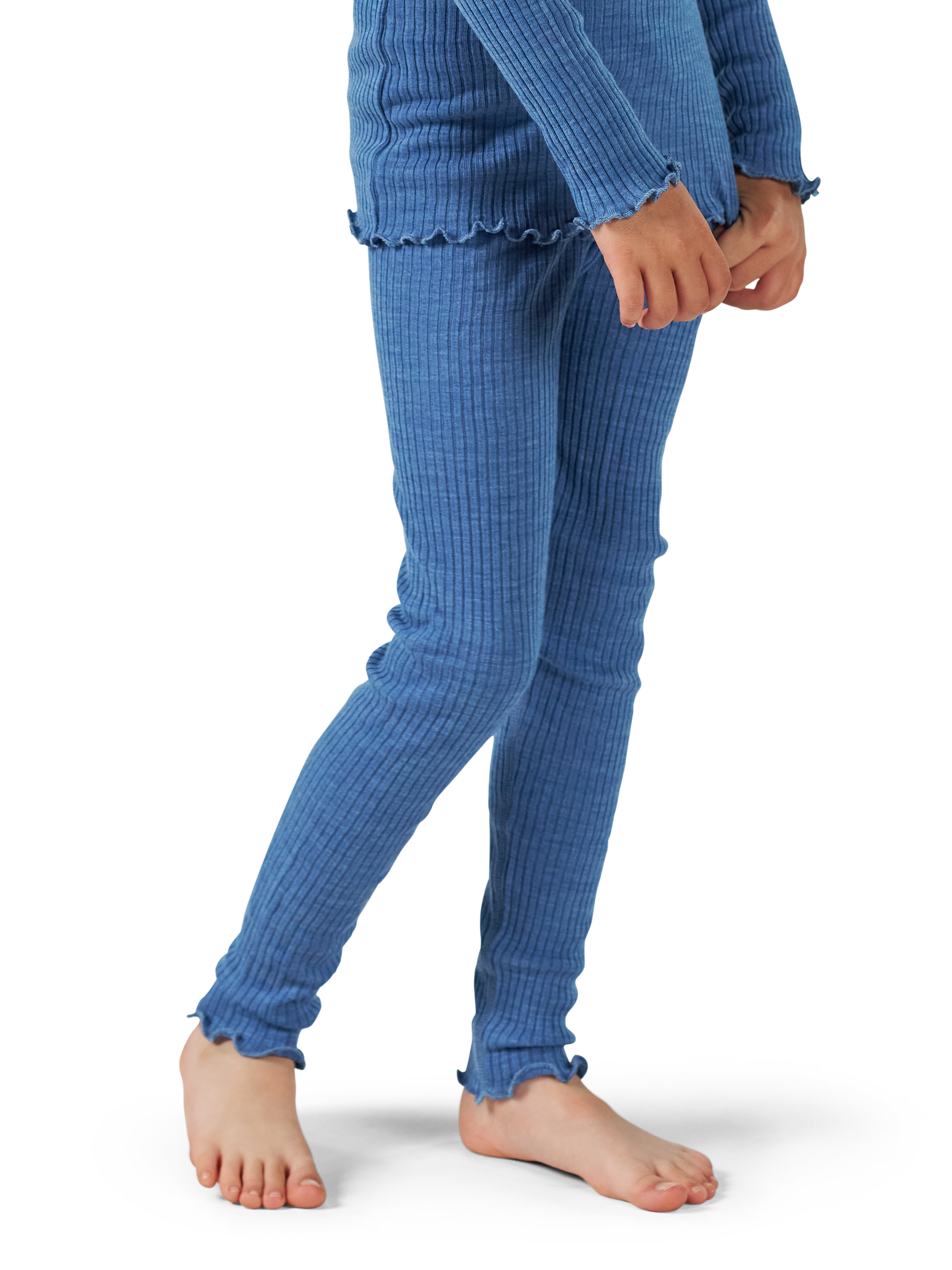 Legging met ruches van merinowol voor kinderen