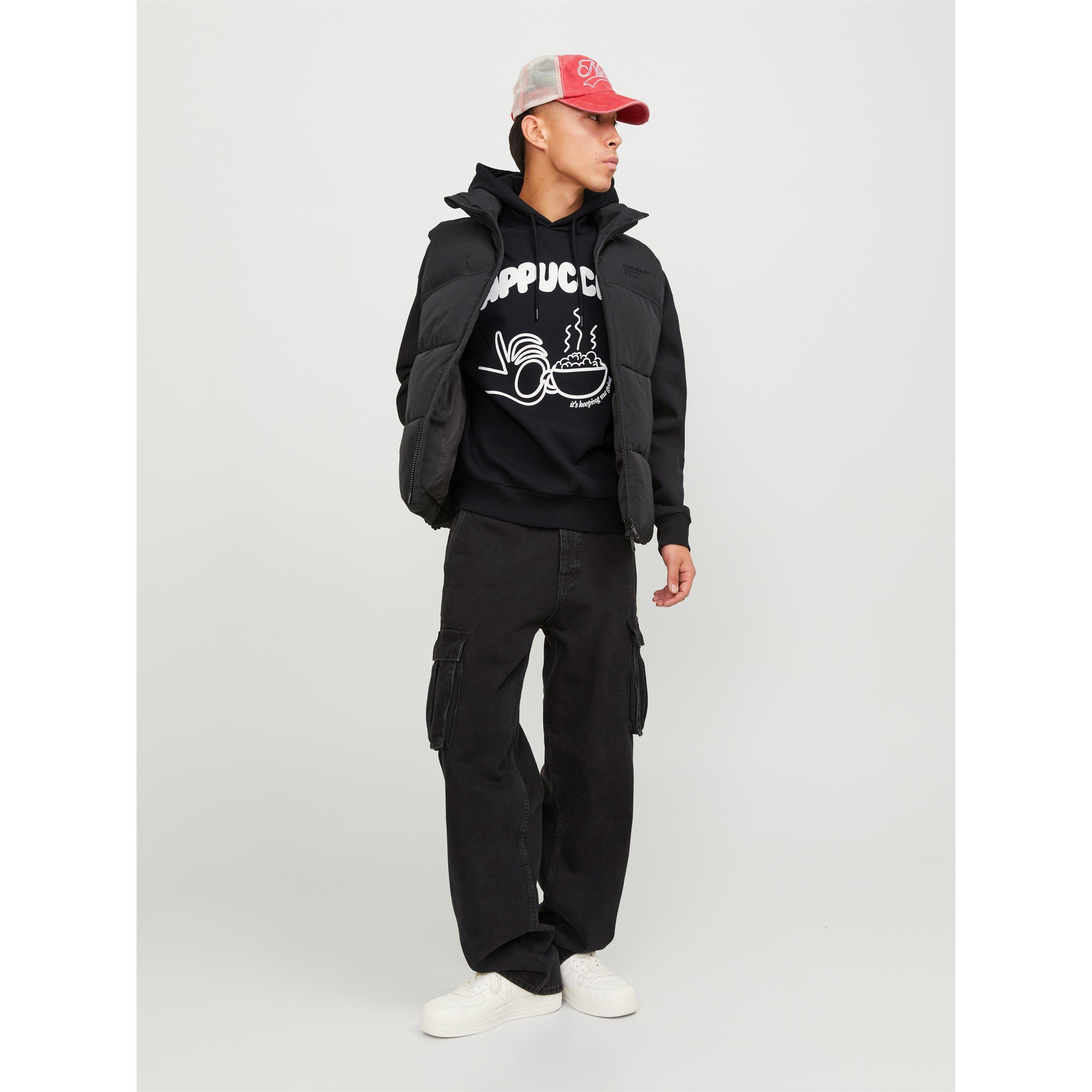 Jack and Jones Graphic Cappuccino Print Hoodie Mens