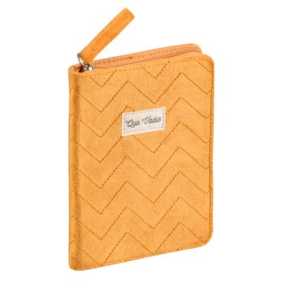 Quo Vadis Colette - Business diary - 100 x 150 mm - mustard yellow - velours