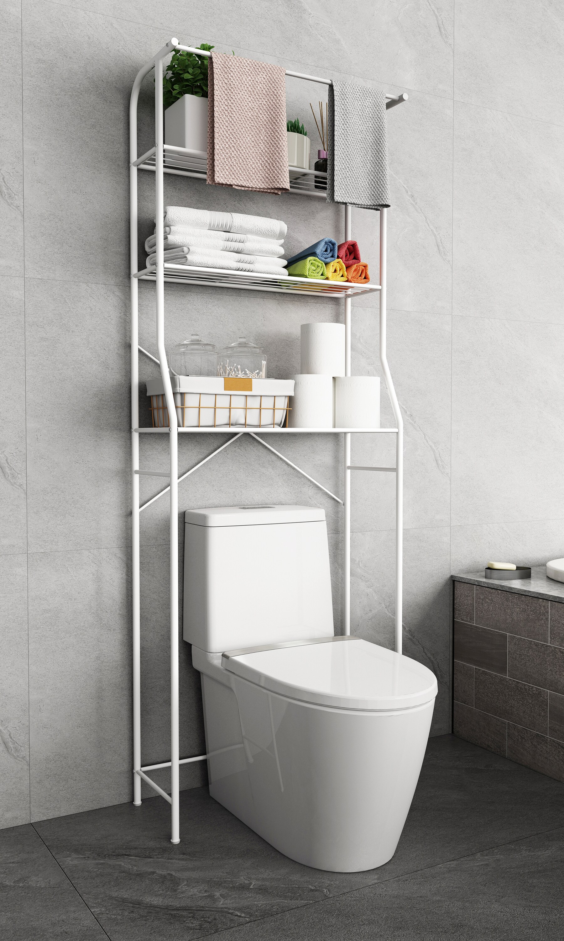 VCM Metall Badmöbel Überbauschrank Überbau Schrank WC Toilette Tubas EOL