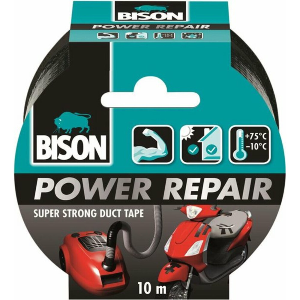 BisonTape Power Repair Zwart10 meter