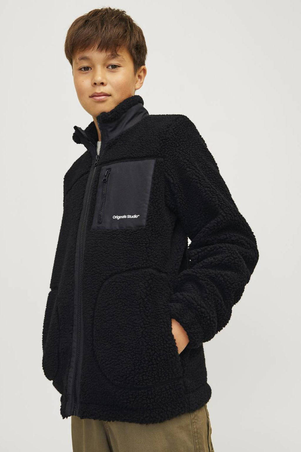 JACK & JONES teddy tussenjas JORVESTERBRO zwart