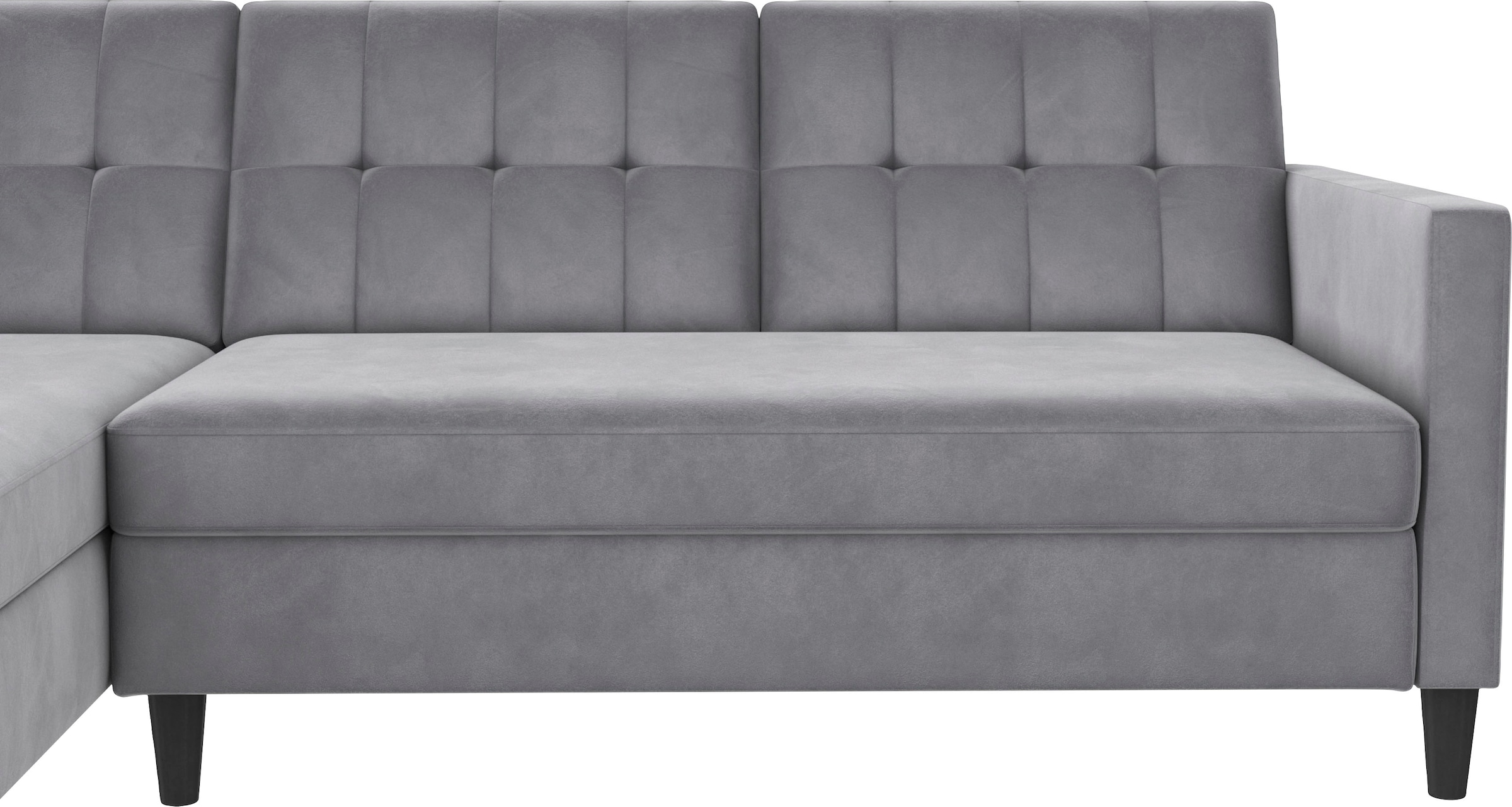 Dorel Home Ecksofa »Hartford II« mit Bettfunktion und Stauraum, Recamiere beidseitig montierbar