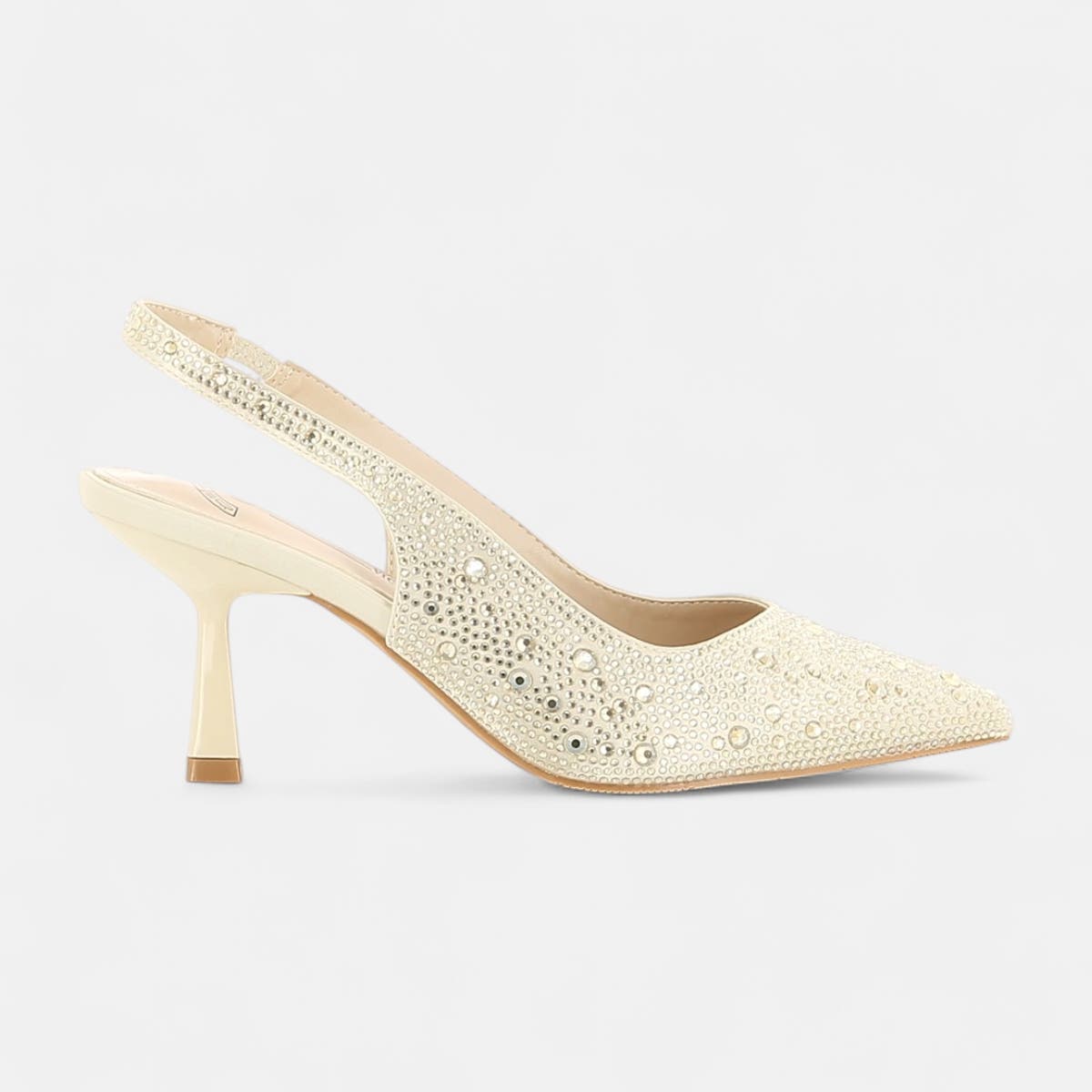 Escarpins avec bride arrière à talon Femme or