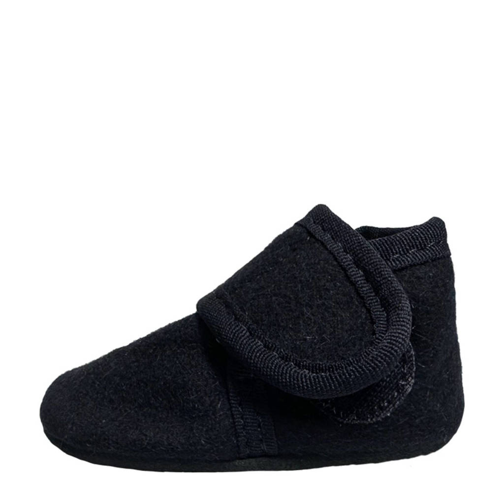 Babysteps wollen babyslofjes donkerblauw