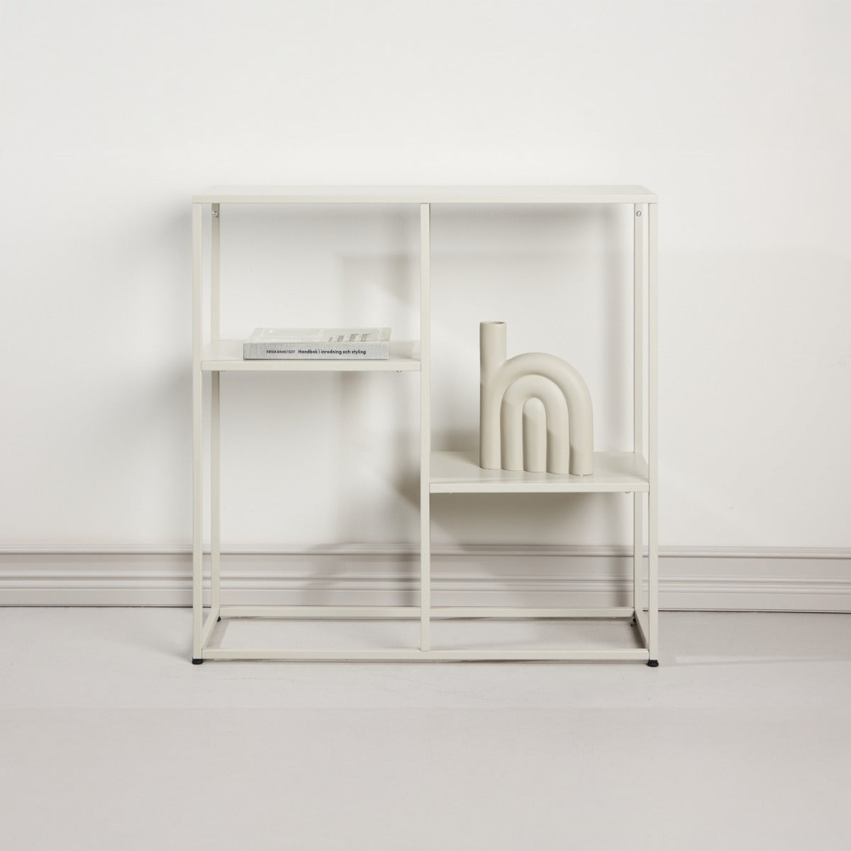 FjÃ´rd - Sidetable Beige Metaal - 80x26x80cm - Staal