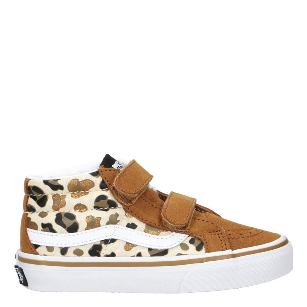 VANS SK8-Mid ReissueLeopard Glitter sneakers camel/ecru/bruin
