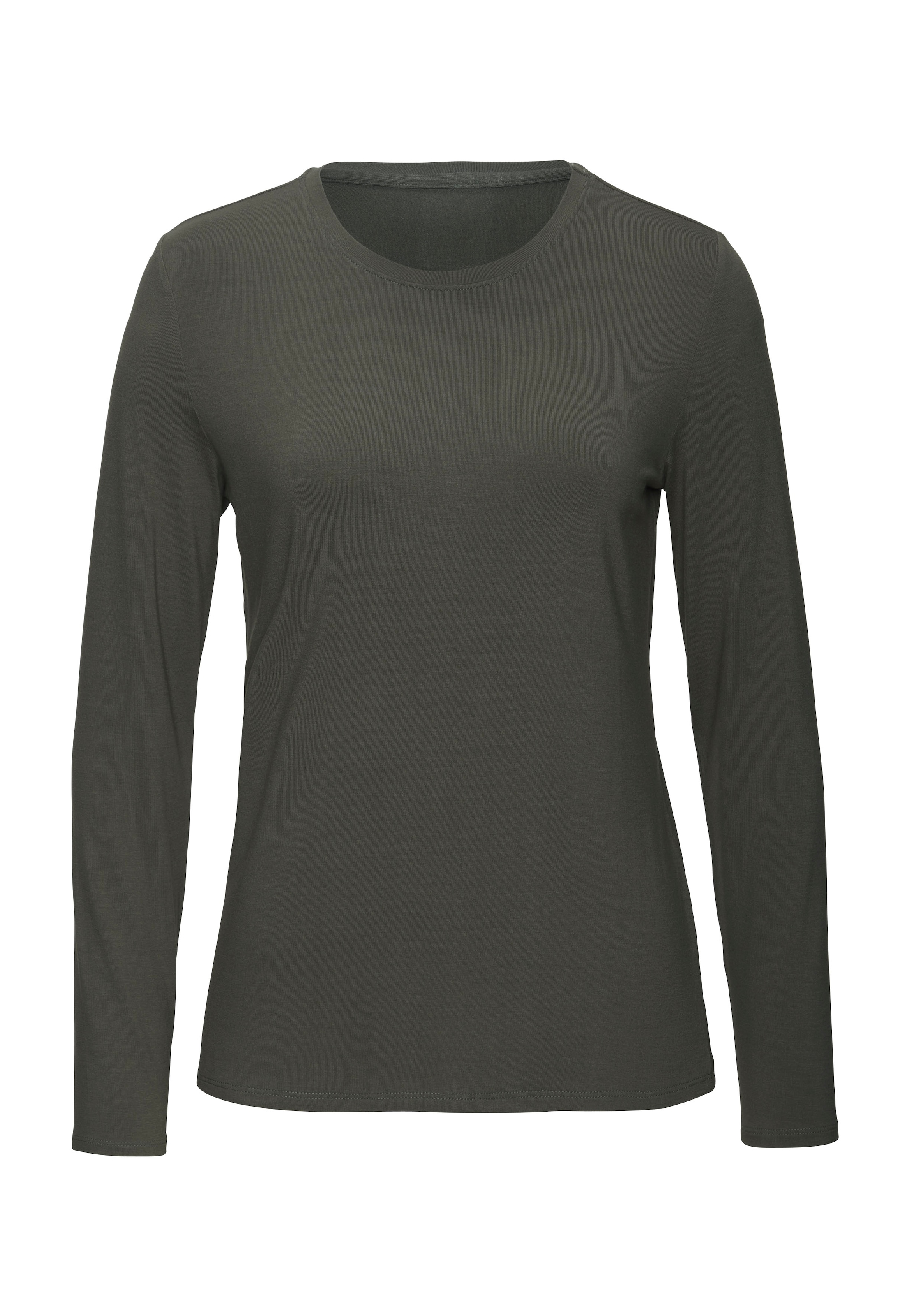 LASCANA Langarmshirt »aus weichem Viskose-Stretch«