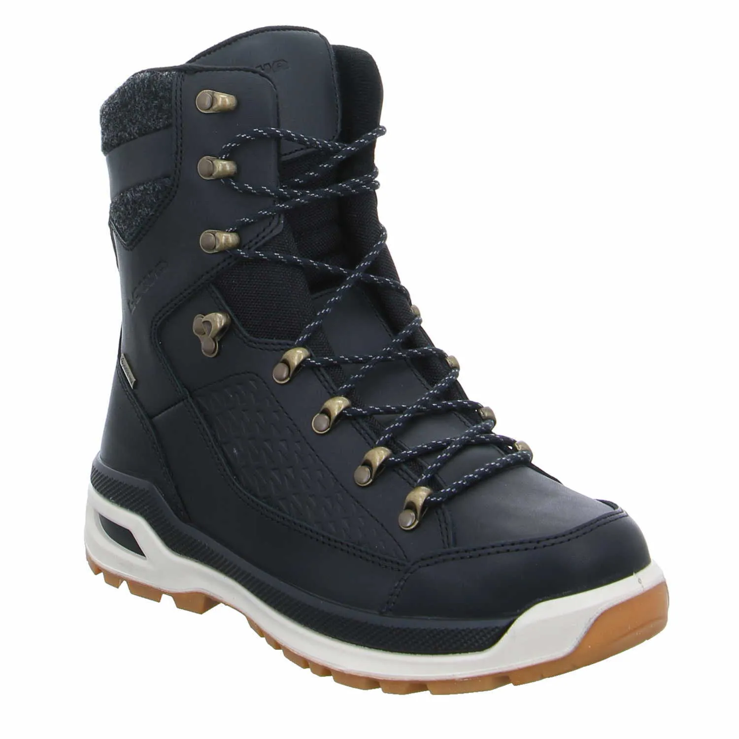 LOWA Snowboots Schwarz Leder
