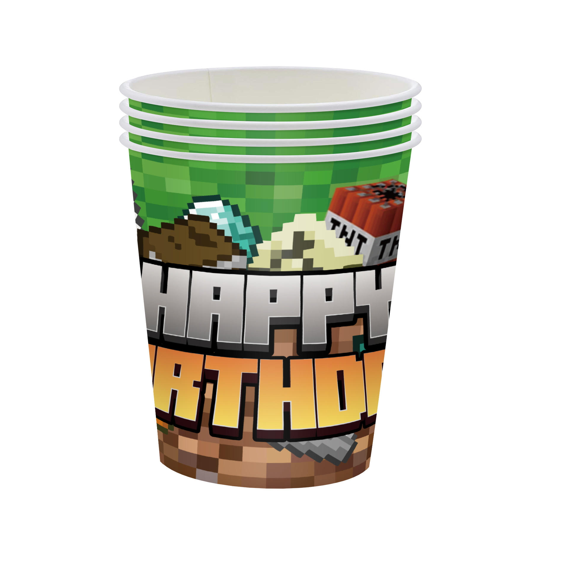 (80-tlg. Set) Happy Birthday Einweg Geschirr Party Tisch Deko inkl. Teller / Besteck / Tischdecke / Girlande - Computerspiel