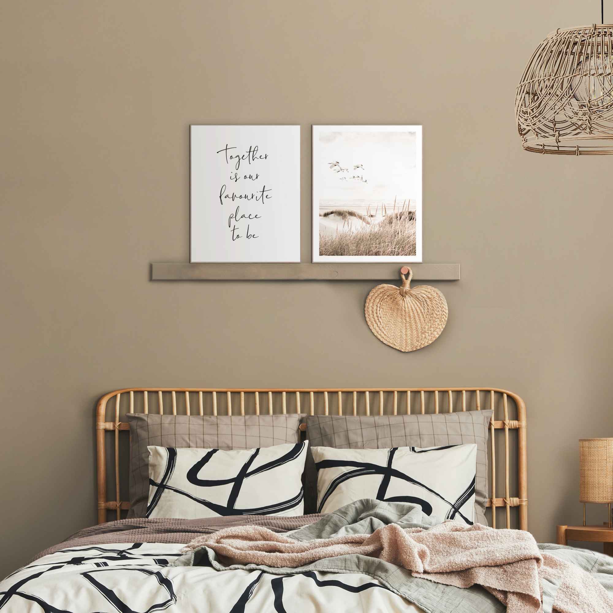 Reinders! Wandbild »Kraniche  Freiheit - Strand - Dünen - Liebe - Familien - Zusammen« 2 Stk. tlg.