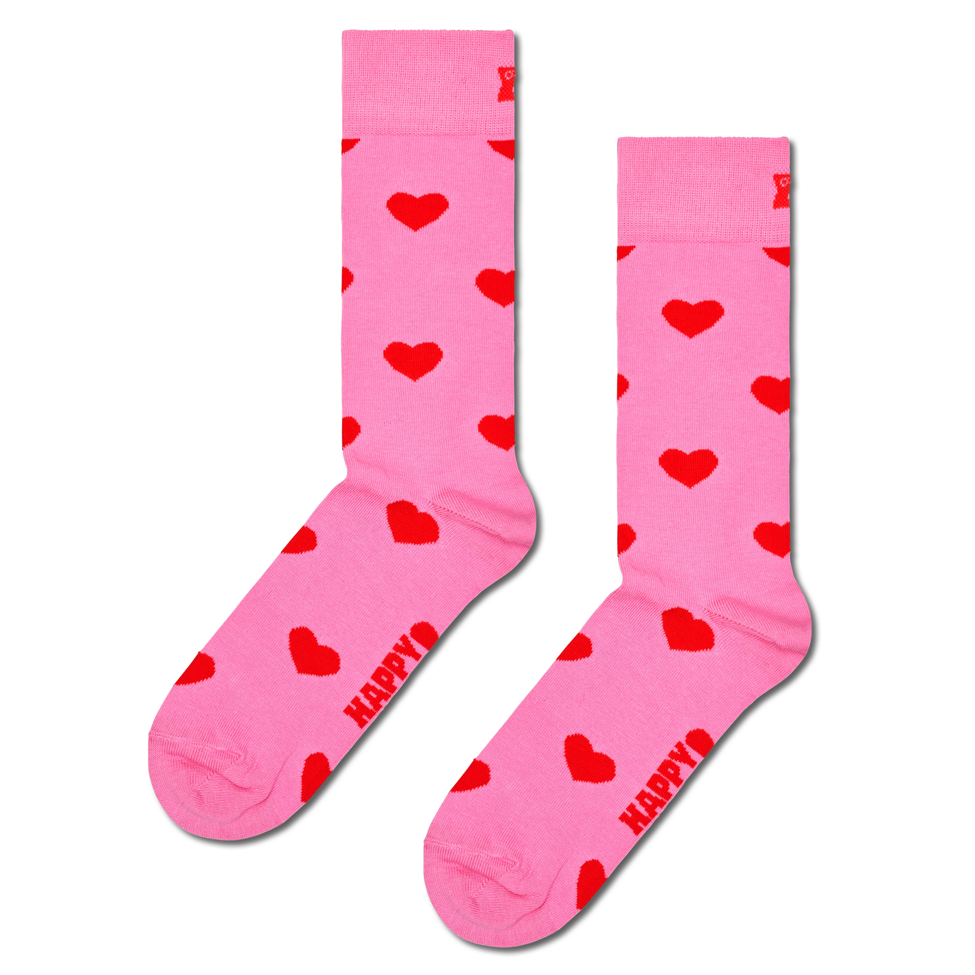 HEART - Chaussettes hautes imprimées en coton mélangé | Rose