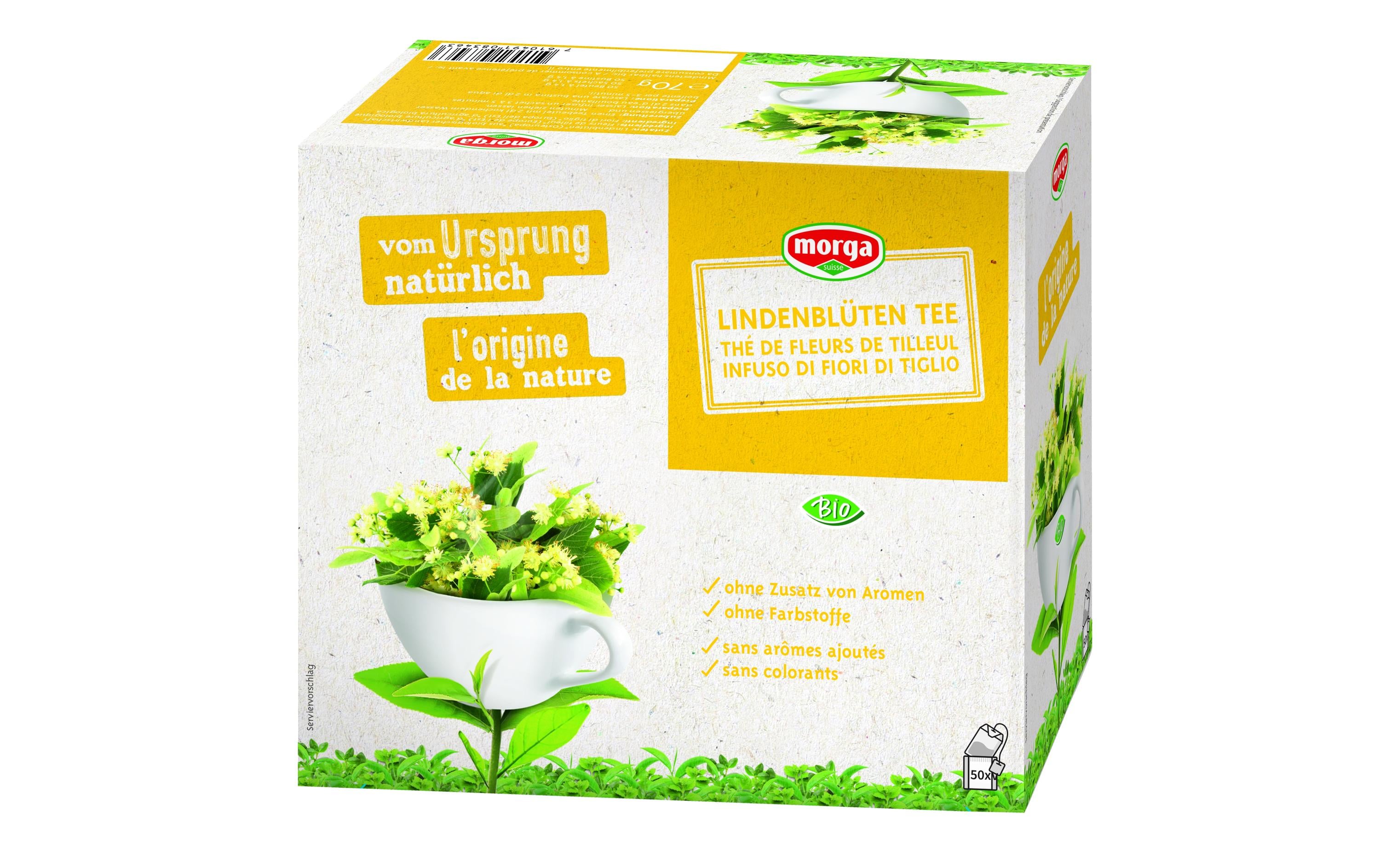 Teebeutel Bio Lindenblütten Tee 50 StückAromatischer, biologisch produzierter Kräutertee