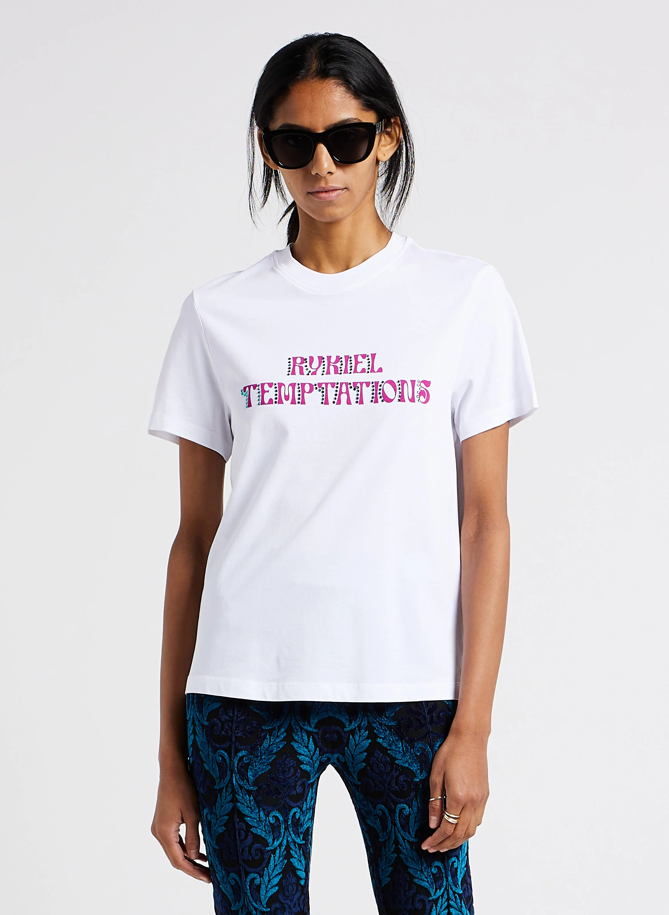 Tee-shirt col rond en coton | Blanc