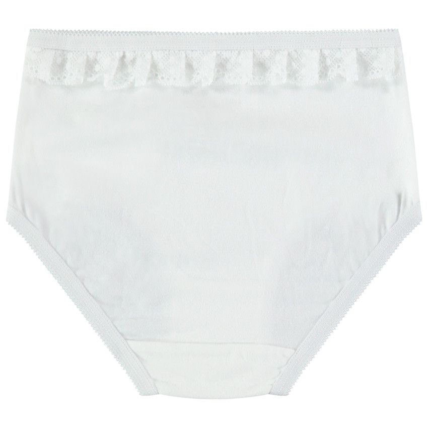 Lot de 2 shorties en coton à noeud et touches brillantes - Ecru
