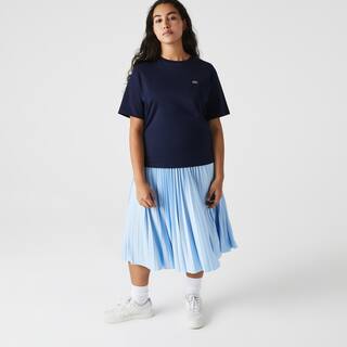T-shirt à col rond en coton premium T-Shirts - Bleu - Lacoste - Femme