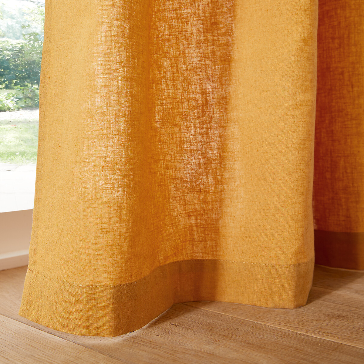 LA REDOUTE INTERIEURS<br>Cortina de meio linho com ilhós, Lincot
