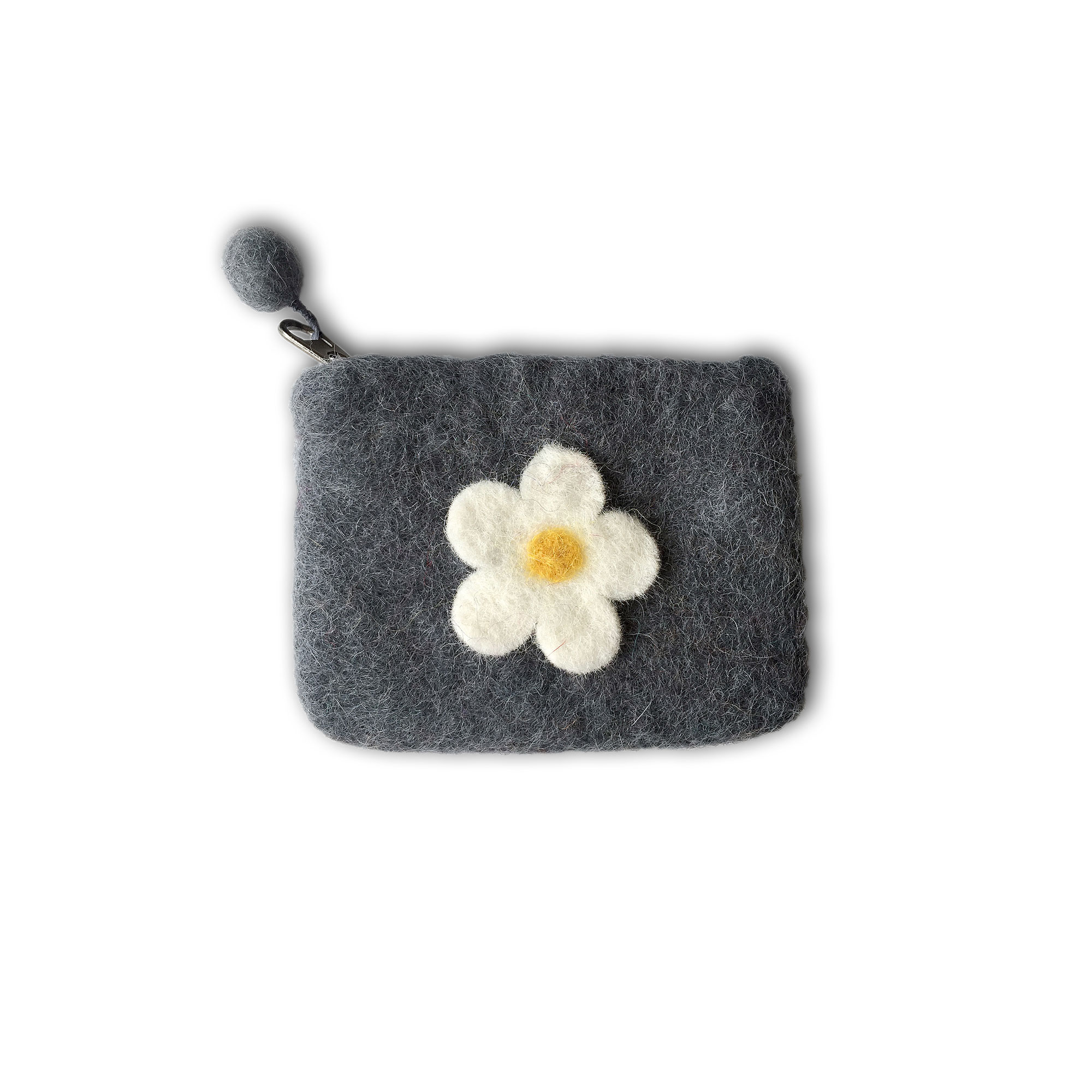Filz-Etui 'Blüte' grau, B11 cm, H 8 cm günstig bestellen