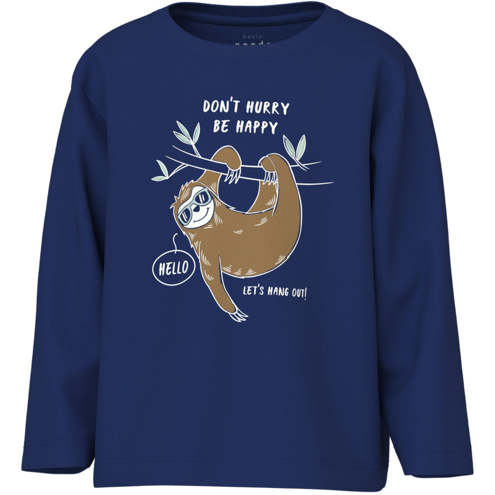 Køb Name It Sodalite Blue Sloth Nmmvagno Ls Loose Top