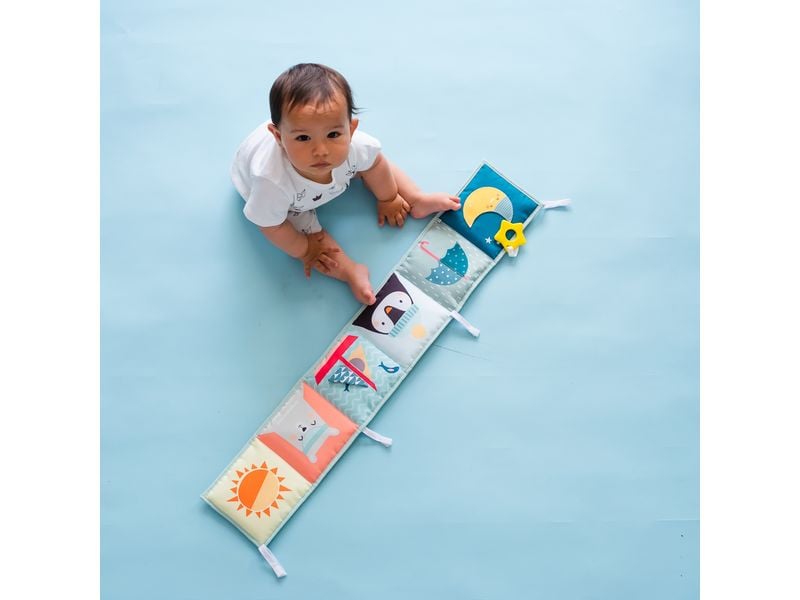 TAF-TOYS Spielbuch Nordpol 0M Weiches Babybuch mit zwei Seiten für zwei Entwicklungsstufen