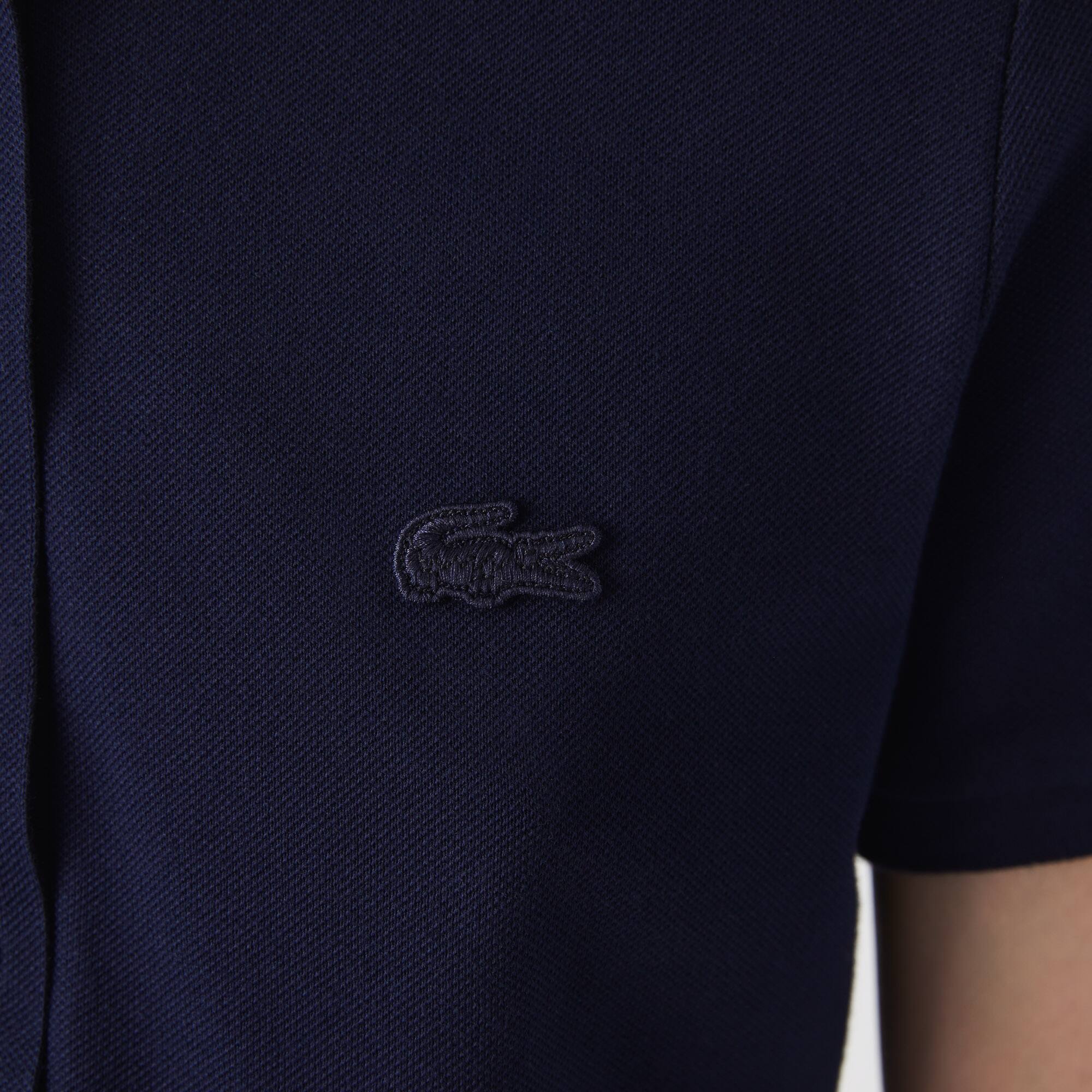 Robe polo en piqué de coton stretch Robes & Jupes - Bleu - Lacoste - Femme