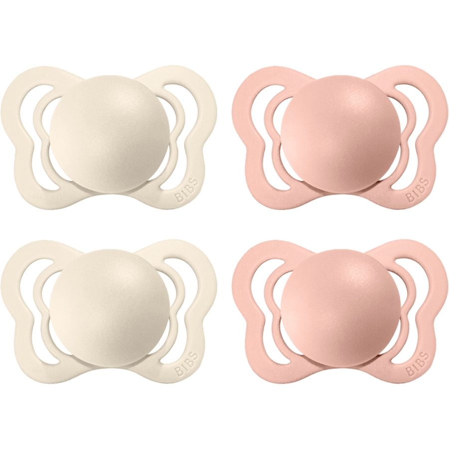 BIBS® Schnuller Couture Ivory  Blush Latex 6-36 Monate, 4 Stk.